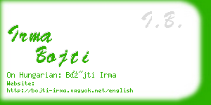 irma bojti business card